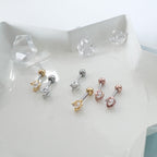 A8 279 ［サージカルステンレス］土星ピアス