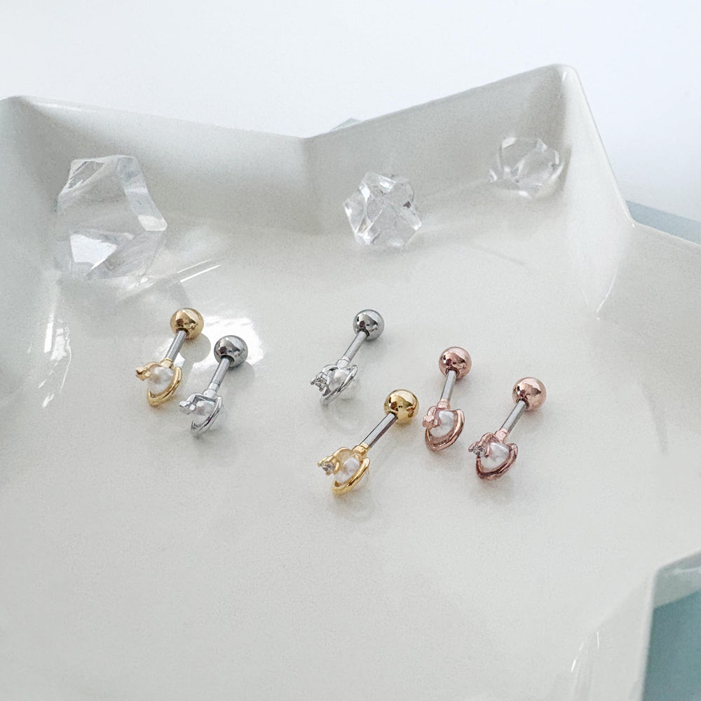 A8 279 ［サージカルステンレス］土星ピアス