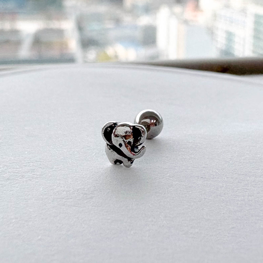 MV 068 ［サージカルステンレス］アンティークミニゾウピアス