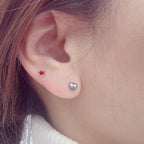 B3 063 ［サージカルステンレス］ミニねじり丸いハートピアス