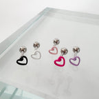 A8 202 ［サージカルステンレス］シンプルハートピアス
