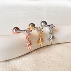 MP 154 ［サージカルステンレス］キュービック星ピアス