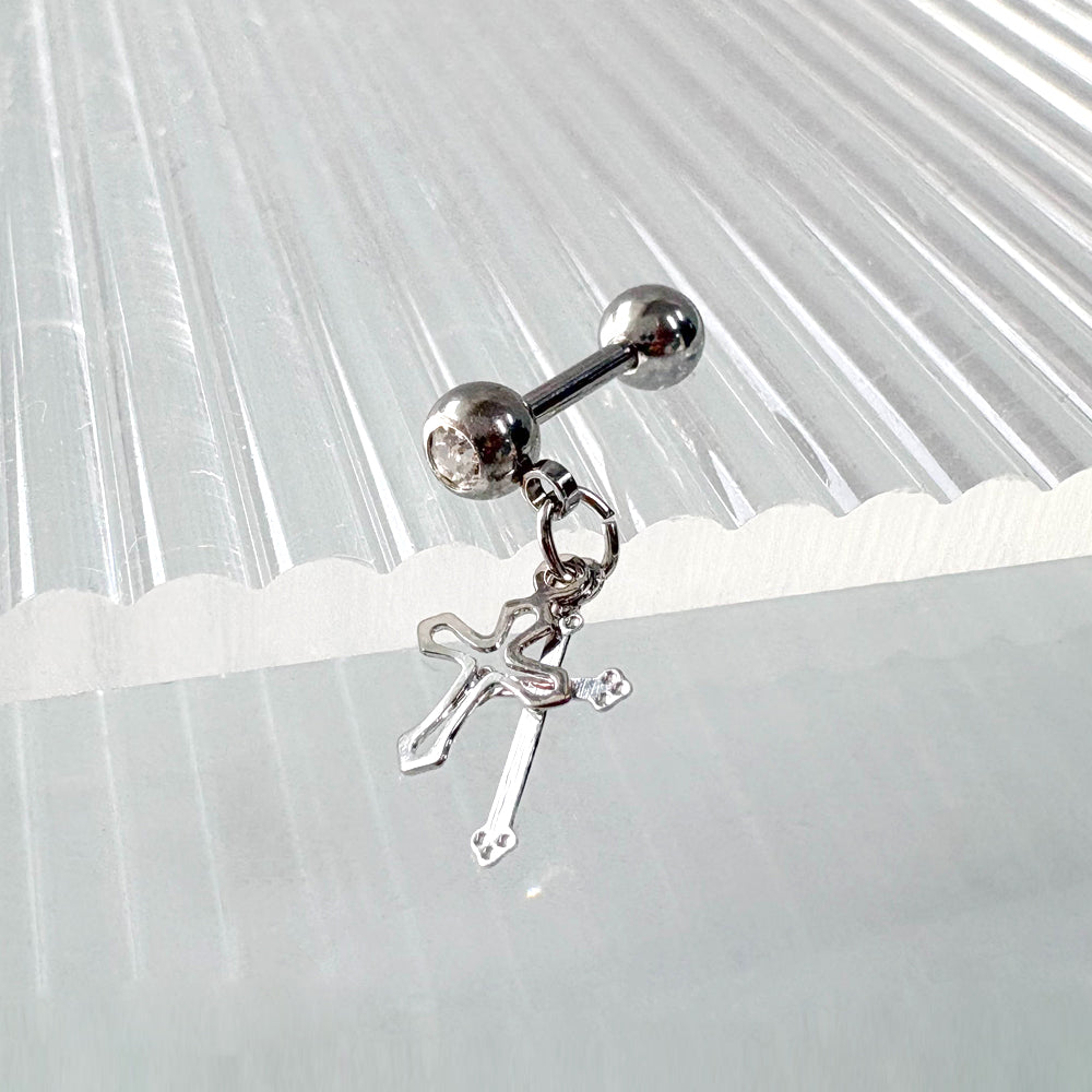 A4 115 ［サージカルステンレス］十字架ピアス