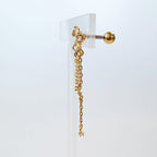 A5 286 ［サージカルステンレス］チェーンリボンピアス