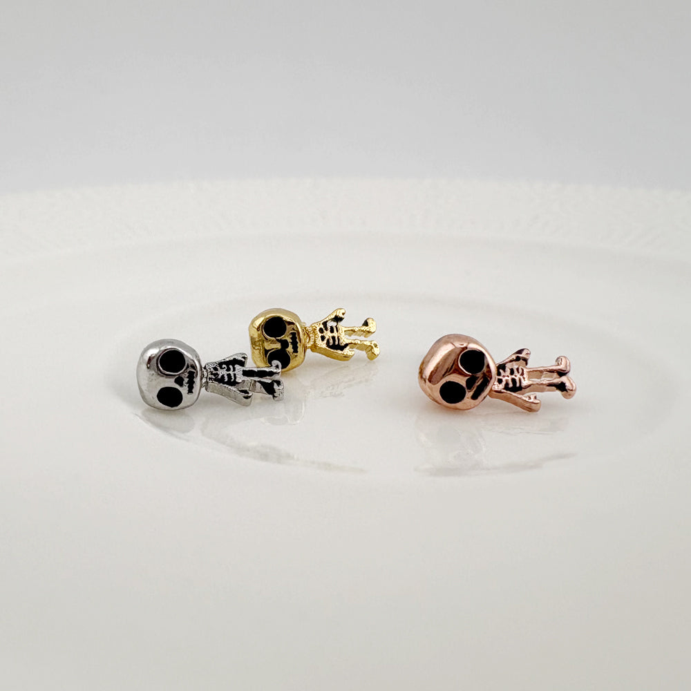 MK 1006 ［サージカルステンレス］骸骨シリーズピアス