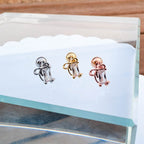 A5 255 ［サージカルステンレス］ストーンキュービックリボンピアス