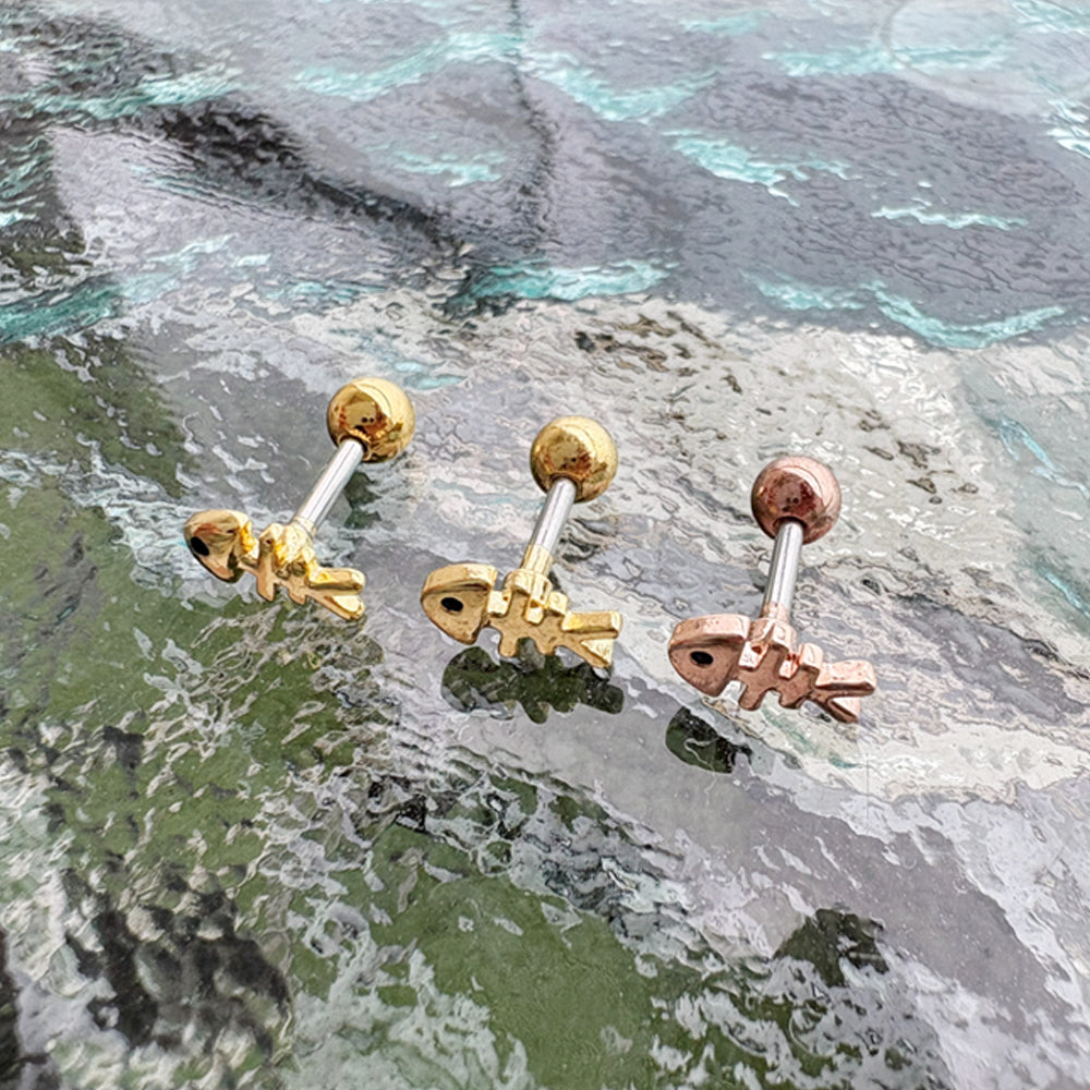 MN 151 ［サージカルステンレス］魚の骨ピアス