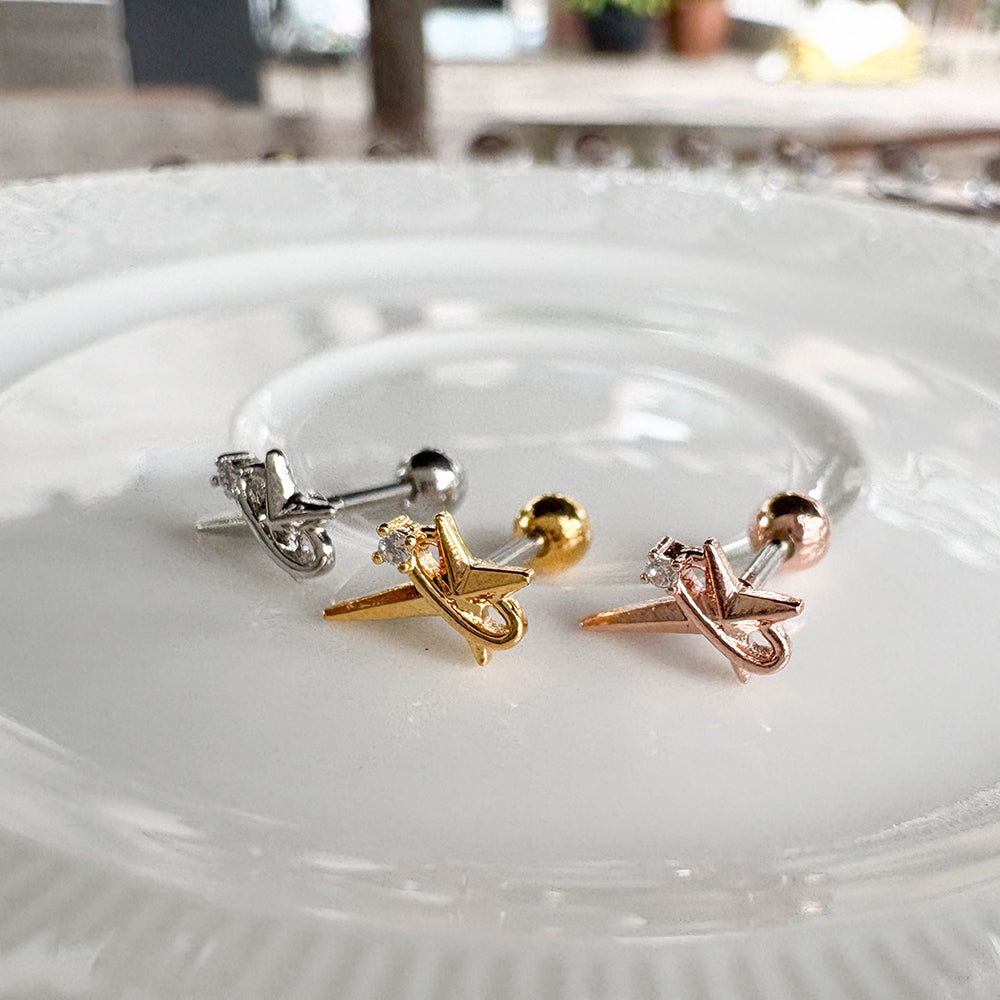 MJ 073 ［サージカルステンレス］天の川の星ピアス