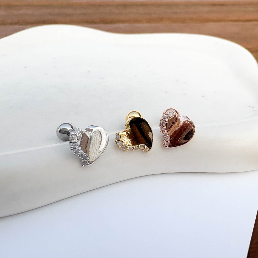 A5 297 ［サージカルステンレス］ストーンハートピアス