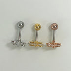 MN 016 ［サージカルステンレス］キュービックフラワーピアス