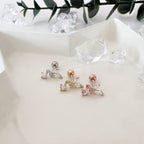 A8 245 ［サージカルステンレス］ドロップ蝶々ピアス