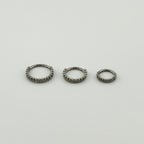 STS 107 [サージカルステンレス] ストーン二重リングピアス