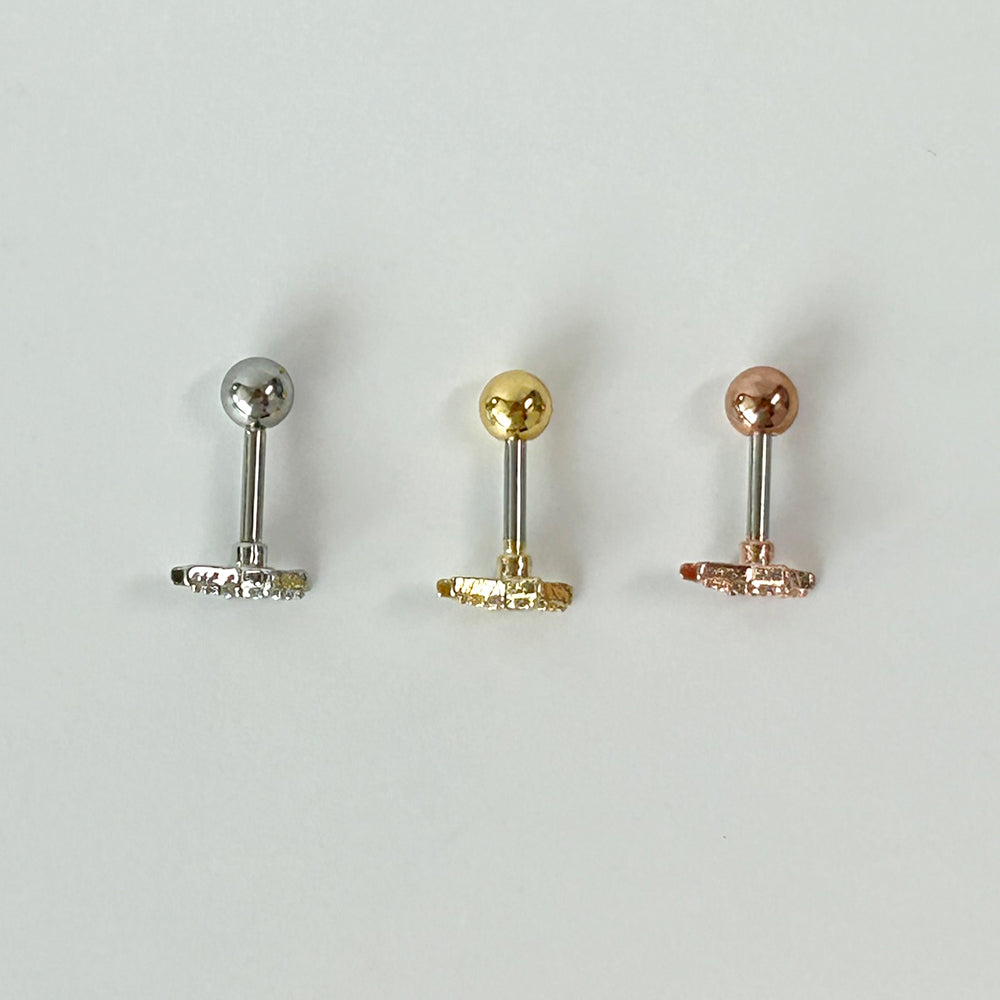 MN 177 ［サージカルステンレス］星×天の川ピアス