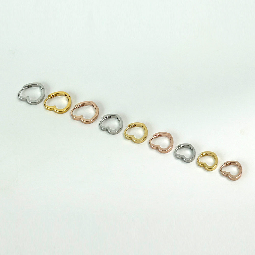 MA 102 ［サージカルステンレス］ワンタッチハートイヤリング