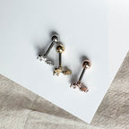 MP 161 ［サージカルステンレス］クリアキュービックピアス