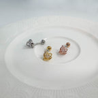 A8 172 ［サージカルステンレス］月＆星＆天の川ピアス