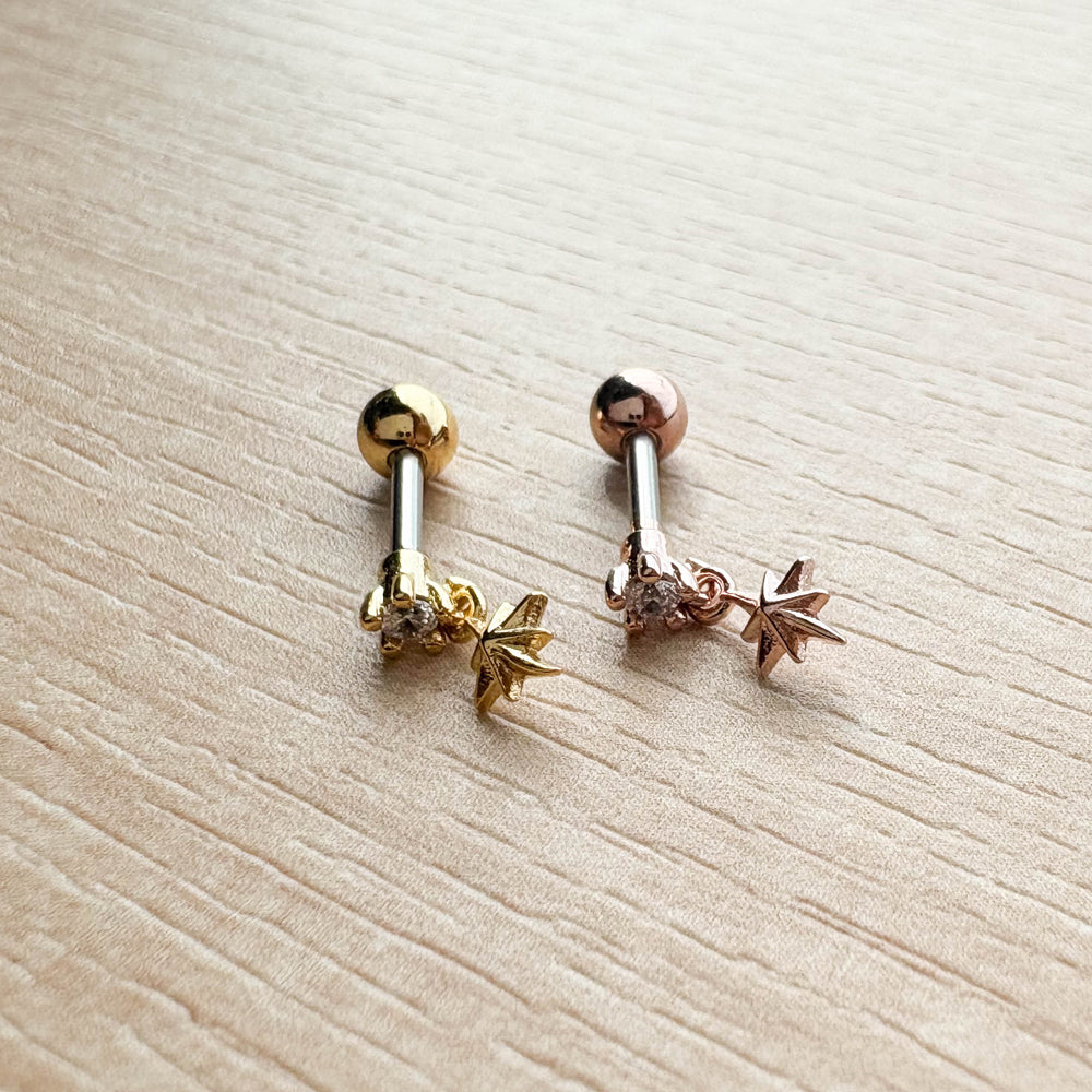 MP 154 ［サージカルステンレス］キュービック星ピアス