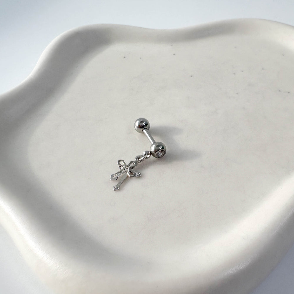 A4 115 ［サージカルステンレス］十字架ピアス