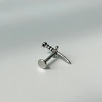 YLR 020 ［サージカルステンレス］ナイフラブレットピアス