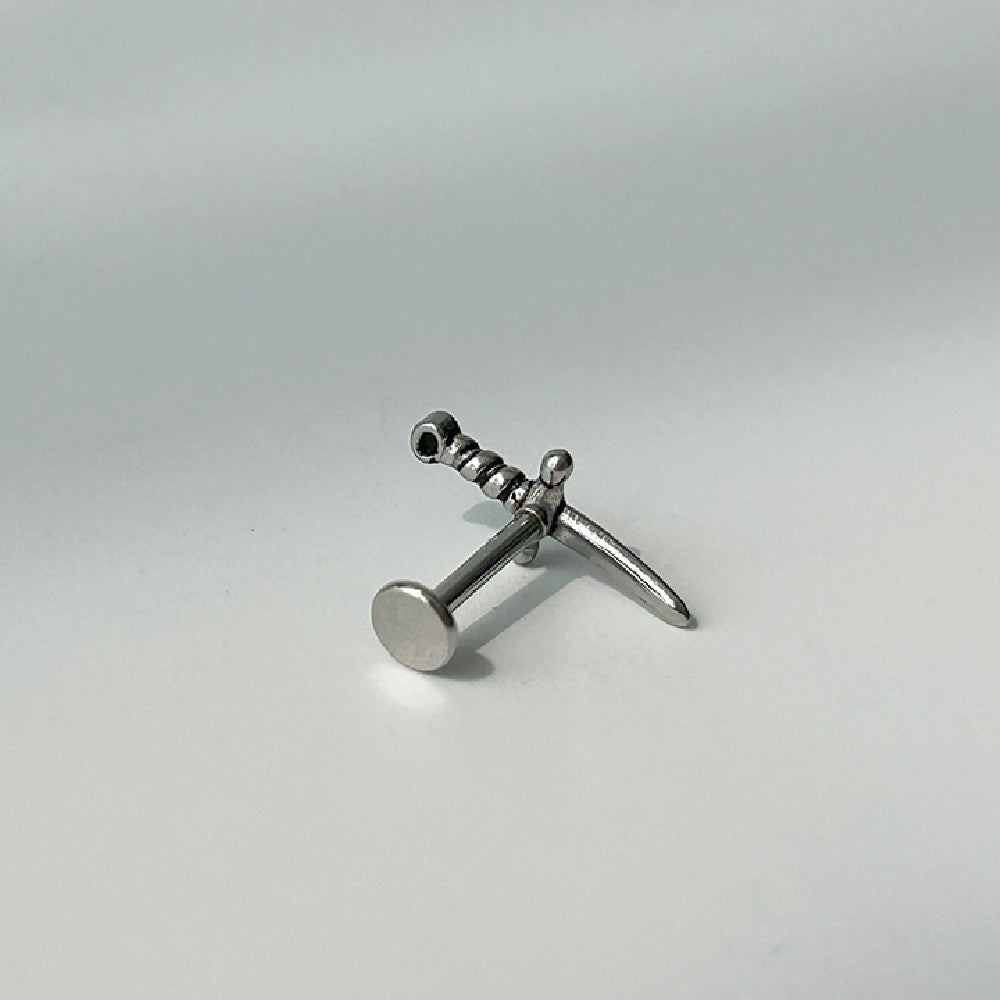 YLR 020 ［サージカルステンレス］ナイフラブレットピアス