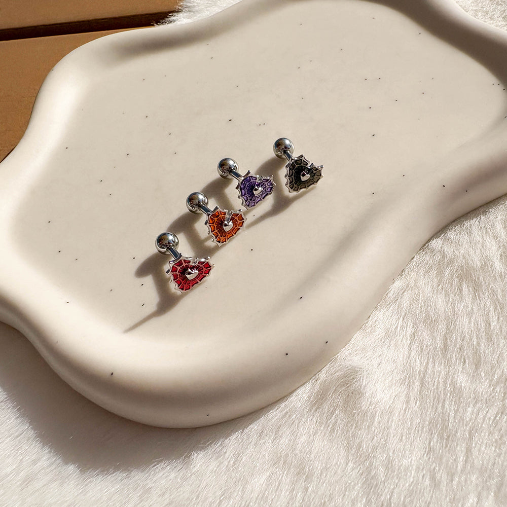 A5 279 ［サージカルステンレス］ハートスパイダーピアス