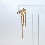 A5 286 ［サージカルステンレス］チェーンリボンピアス