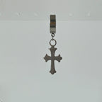 YEH 008 ［サージカルステンレス］ゴシック十字架スチールリングドロップピアス