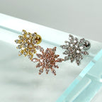 MN 002 ［サージカルステンレス］スノーフラワーピアス