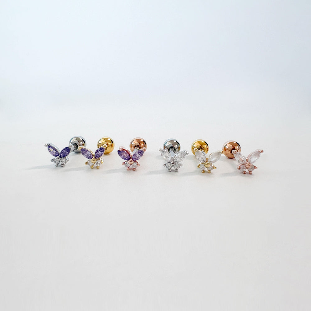 A8 239 ［サージカルステンレス］蝶々ピアス