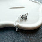 A2 216 ［サージカルステンレス］ビッグリボンドロップピアス