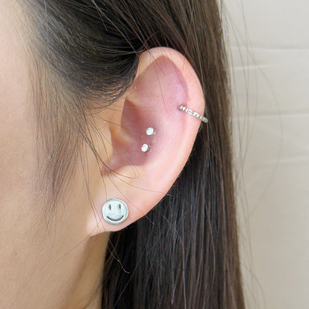 YES 003 ［サージカルステンレス］スマイルバーベルピアス