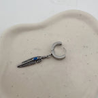 YEH 003 ［サージカルステンレス］インディアン羽リングワンタッチピアス