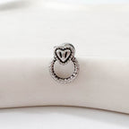 A2 227 　［サージカルステンレス］アンティークねじりリングハートピアス