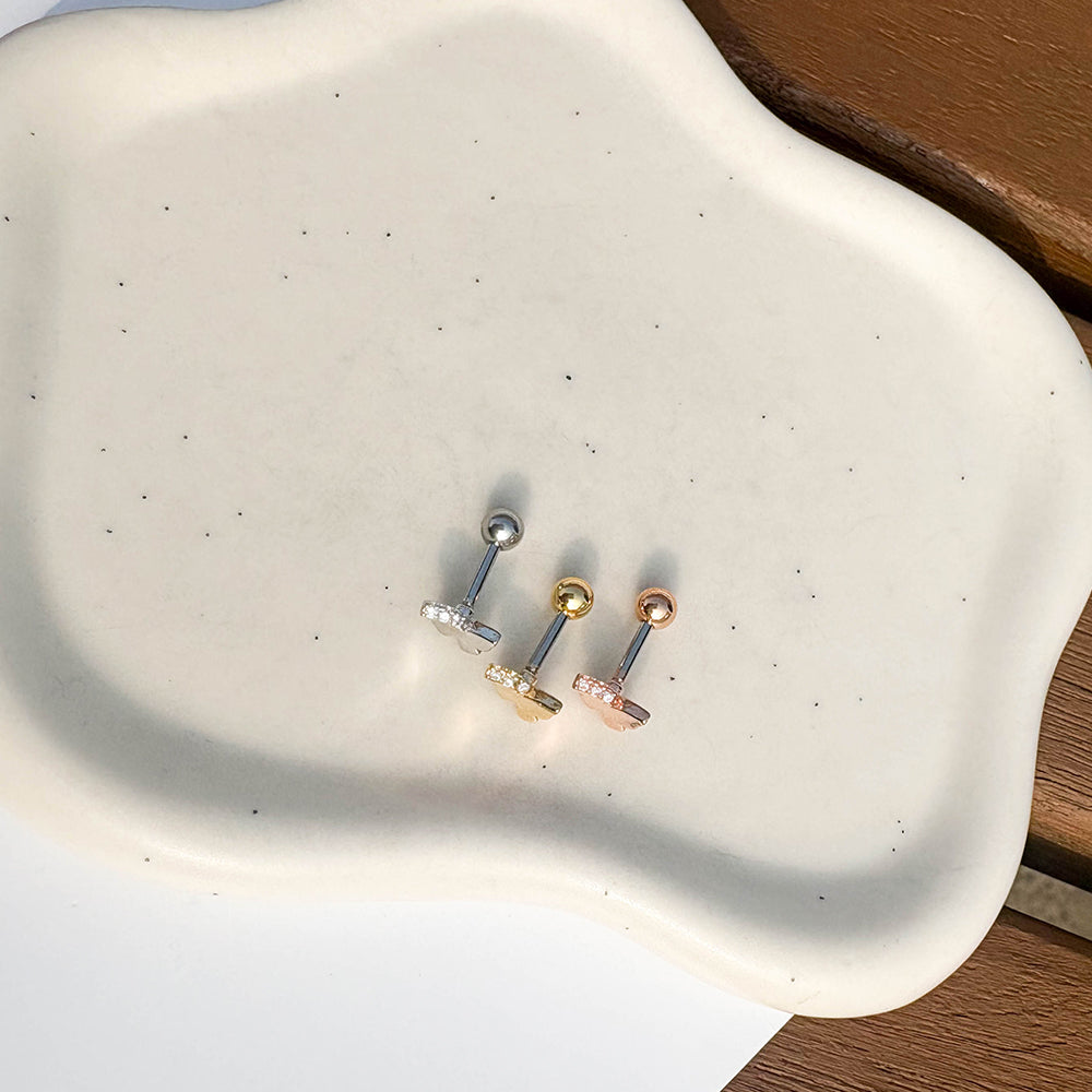 A5 295 [サージカルステンレス ]　シンプル蝶々ピアス