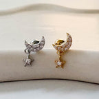 A8 295 ［サージカルステンレス］月＆星ピアス