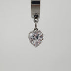 YEH 017 ［サージカルステンレス］キュービックハートリングピアス