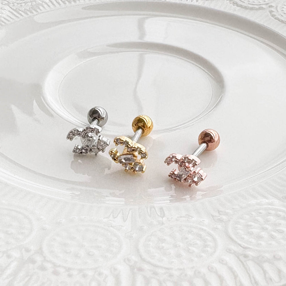 MN166 ［サージカルステンレス］ストーンピアス