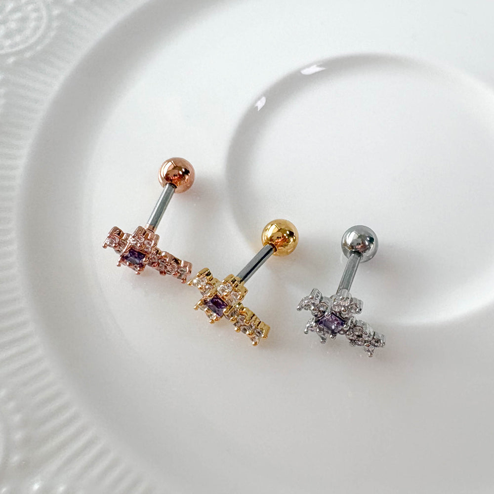 A5 260 ［サージカルステンレス］十字架ピアス