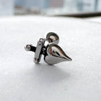 A2 226 [サージカルステンレス] アンティークナイフハートピアス