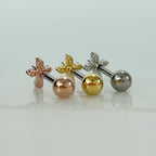 MN 182 ［サージカルステンレス］ゴシックストーン十字架ピアス