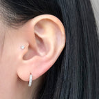 MP 127 [サージカルステンレス]　キュービックワンタッチリングピアス