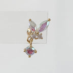 A8 245 ［サージカルステンレス］ドロップ蝶々ピアス