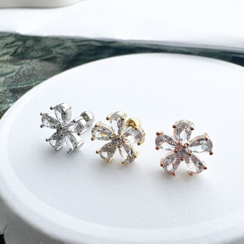 MN 063 ［サージカルステンレス］花ピアス