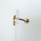A8 286 [サージカルステンレス]　ドロップ星花ピアス