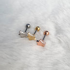 A5 296 ［サージカルステンレス］ストーン星ピアス