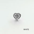 MP 055 ［サージカルステンレス］キュービックドロップハートピアス