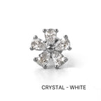 MN 159 ［サージカルステンレス］シンプルストーン花ピアス