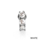 MN 169 ［サージカルステンレス］シンプルキュービックストーンピアス