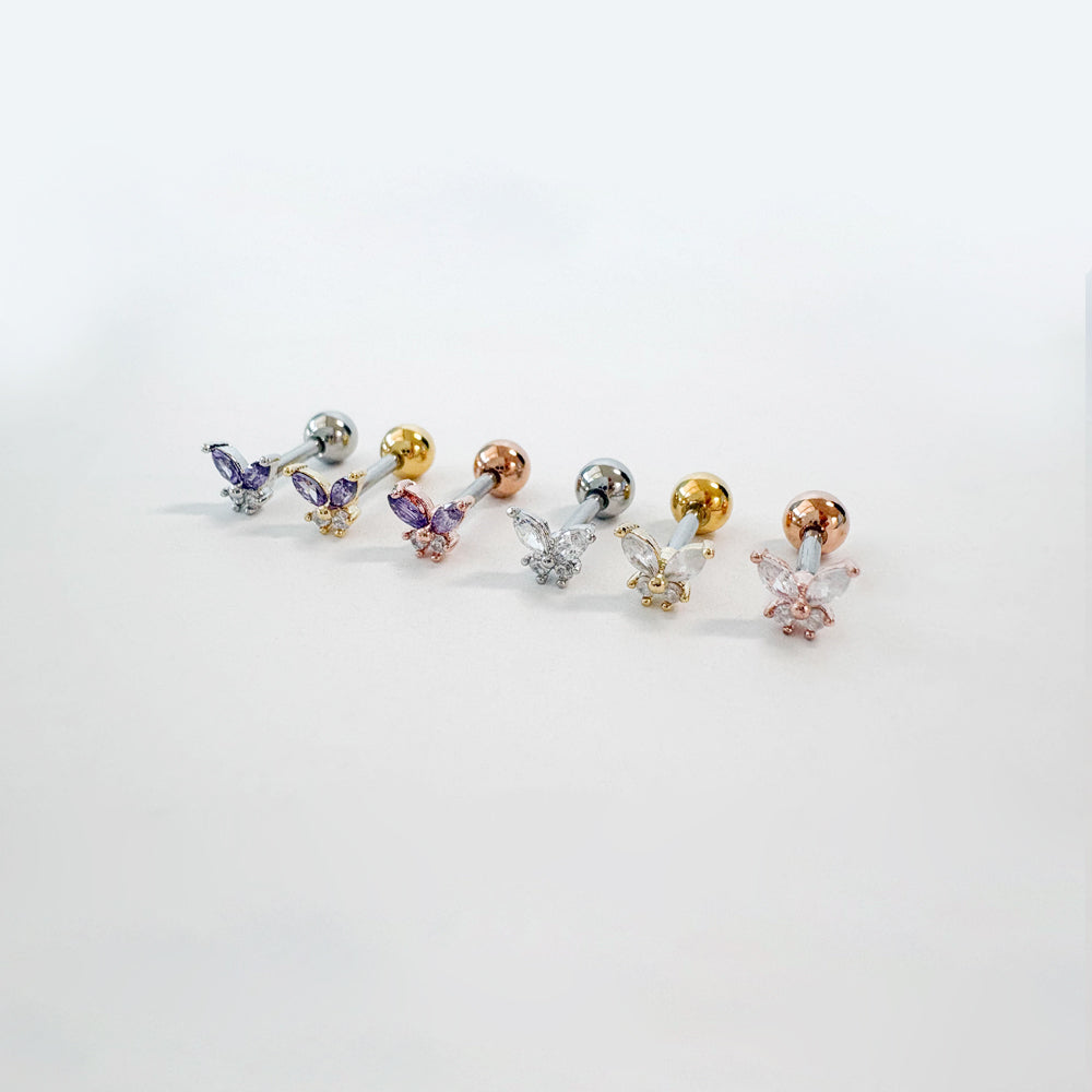 A8 239 ［サージカルステンレス］蝶々ピアス