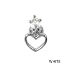 MN 171 ［サージカルステンレス］シンプルキュービックストーンハートピアス